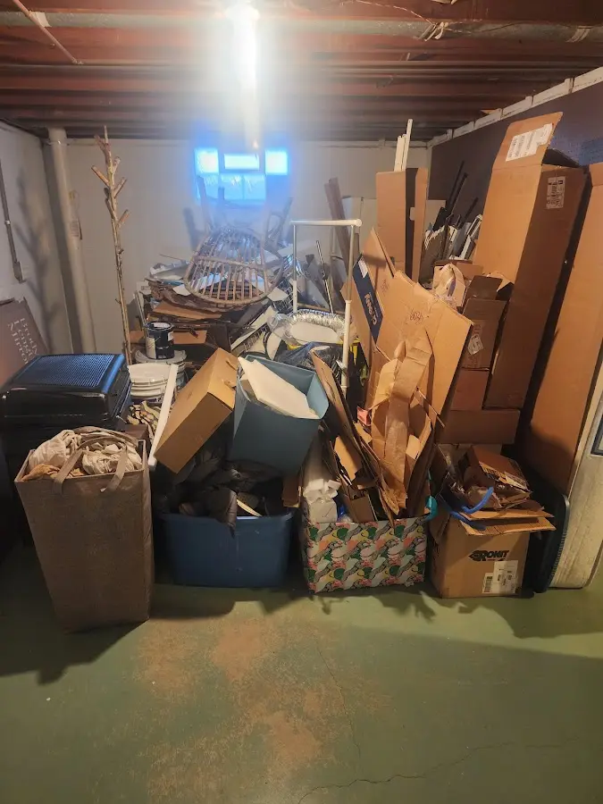 Roll-off dumpster container at job site for 15 Yard Dumpster Rental in Wawarsing